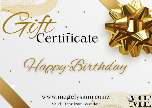 Gift Certificate Happy Birthday, Front View