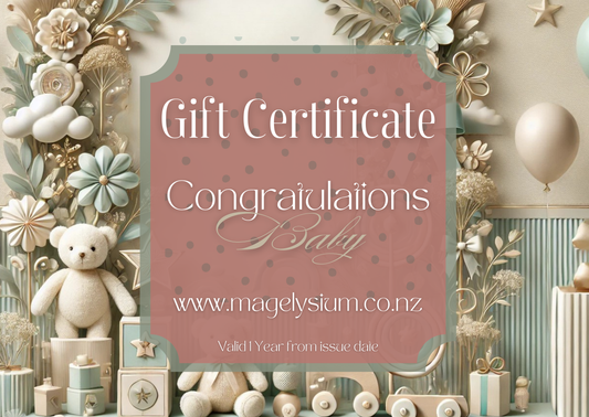 Baby Gift Certificate, Front View