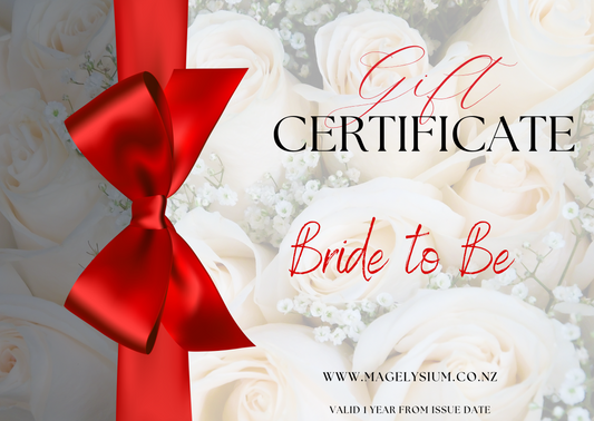 Bride to Be Gift Certificate - Front View