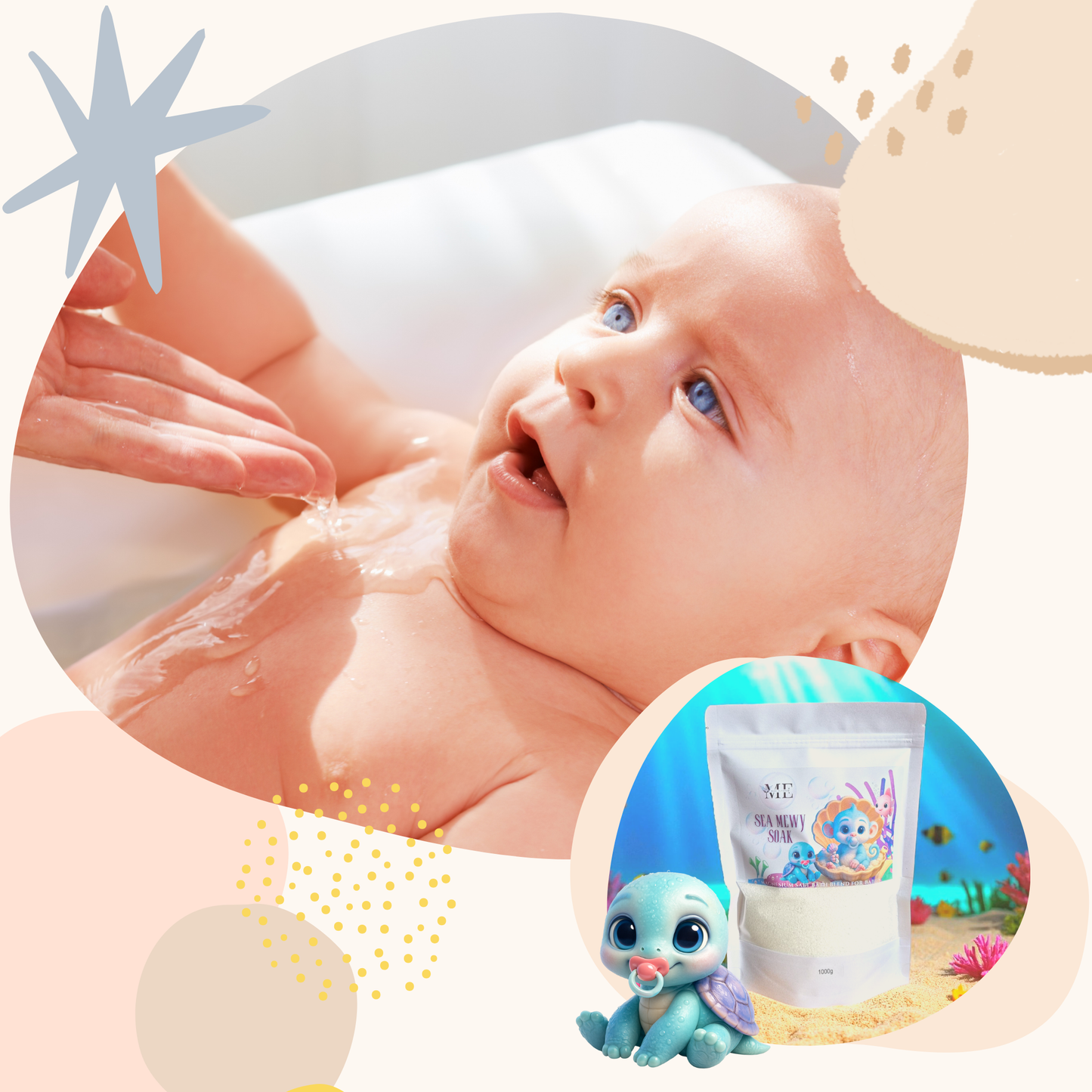 Sea Mewy Soak: Gentle Magnesium Bath Blend for Babies